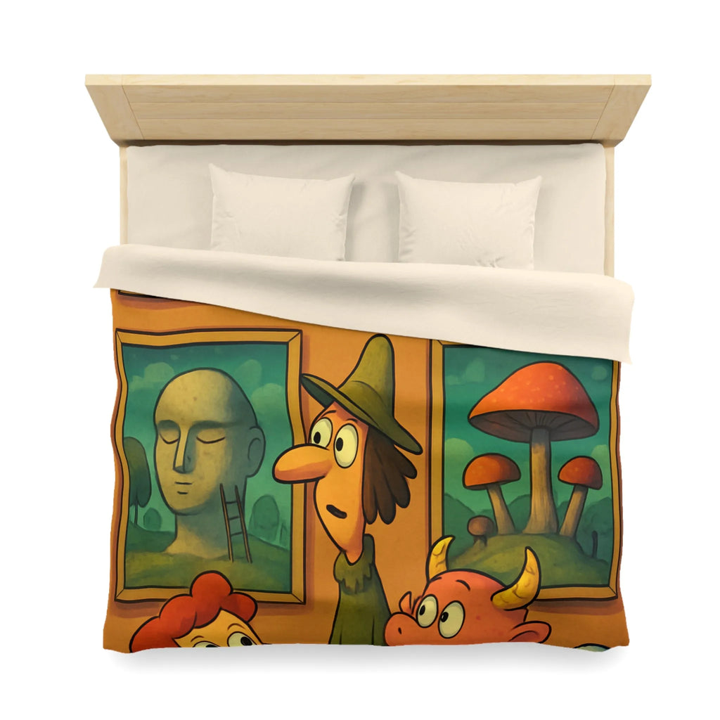 Housse de Couette Magique avec Paysages Oniriques et Personnages Enchantés pour Chambre de Rêve