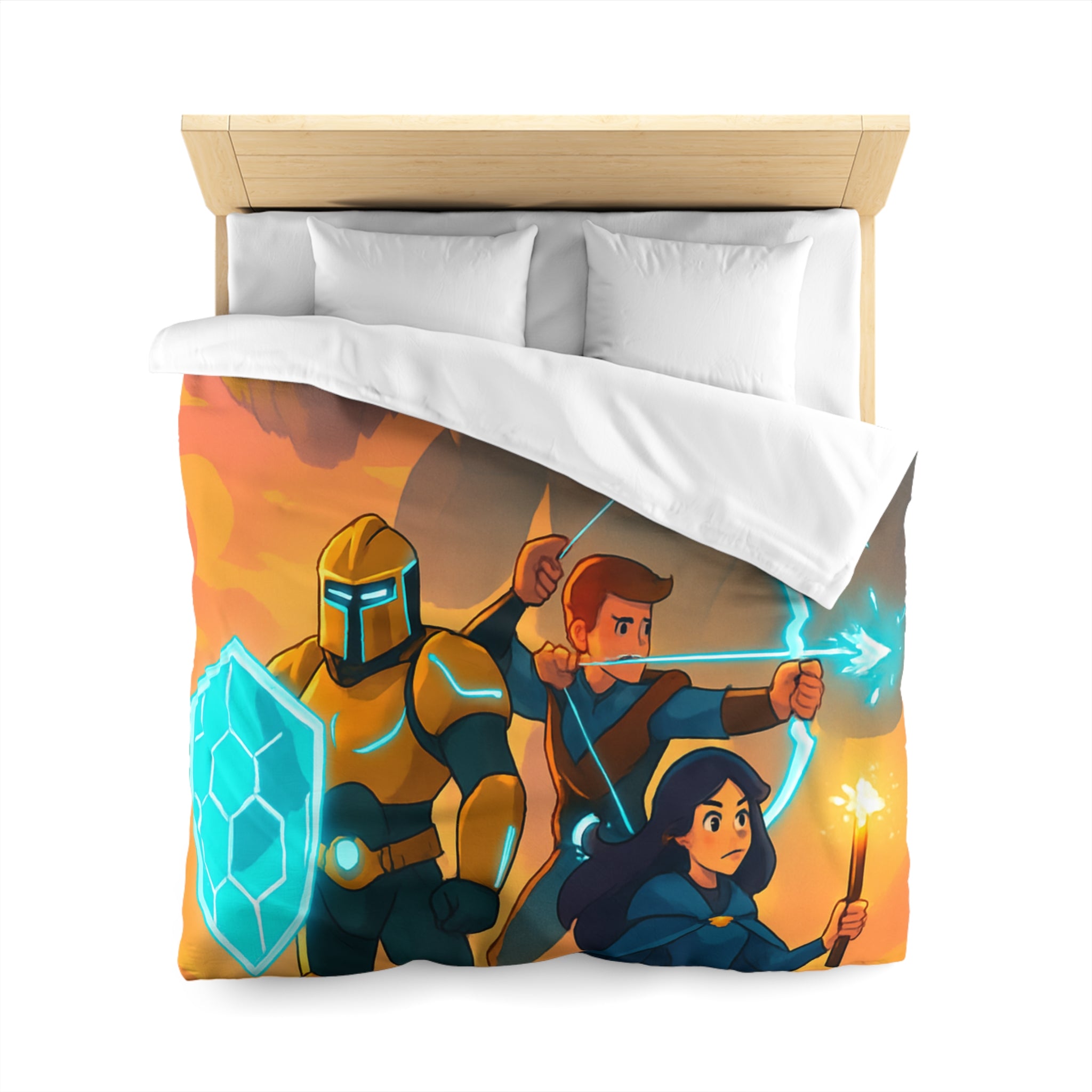 Housse de Couette Microfibre Illustration Unique Design Moderne Décoration Intérieure Raffinée