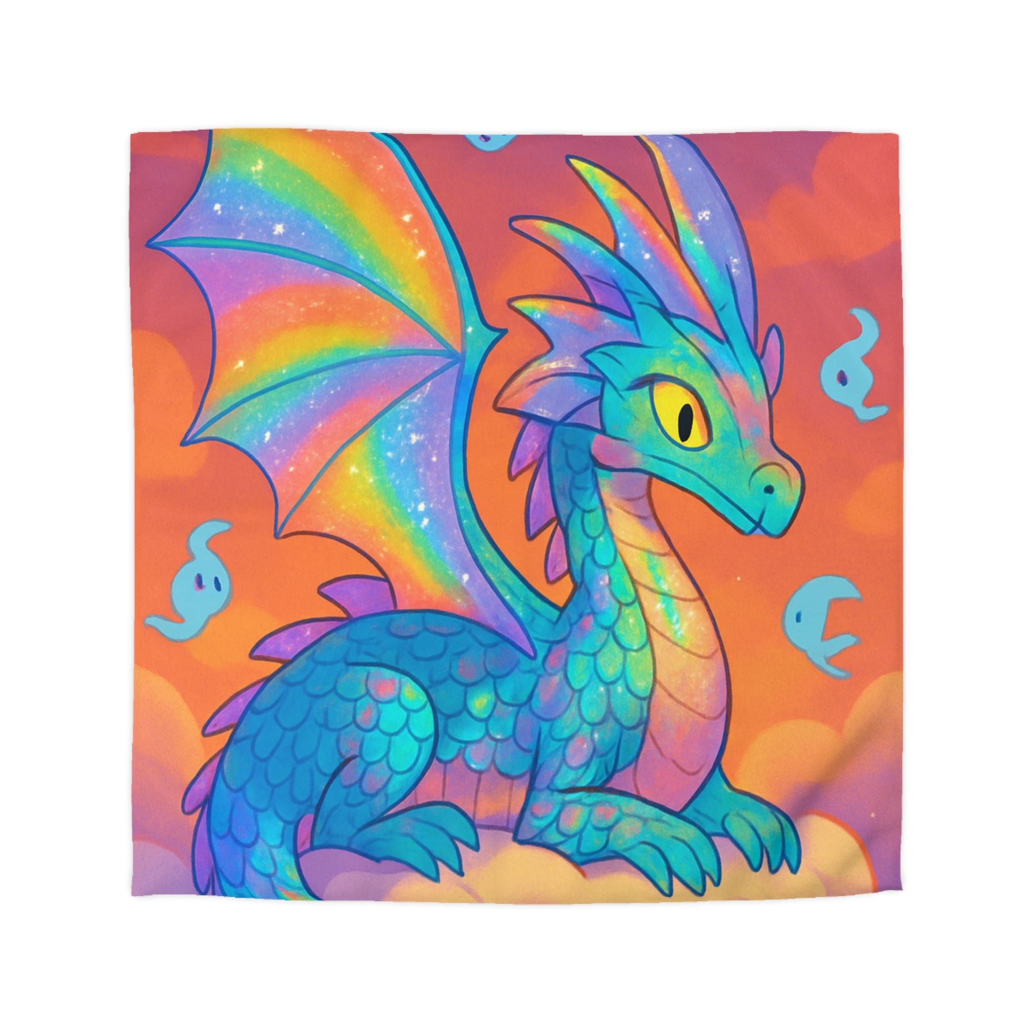 Housse de Couette Microfibre Illustration Unique Design Moderne Décoration Intérieure Raffinée