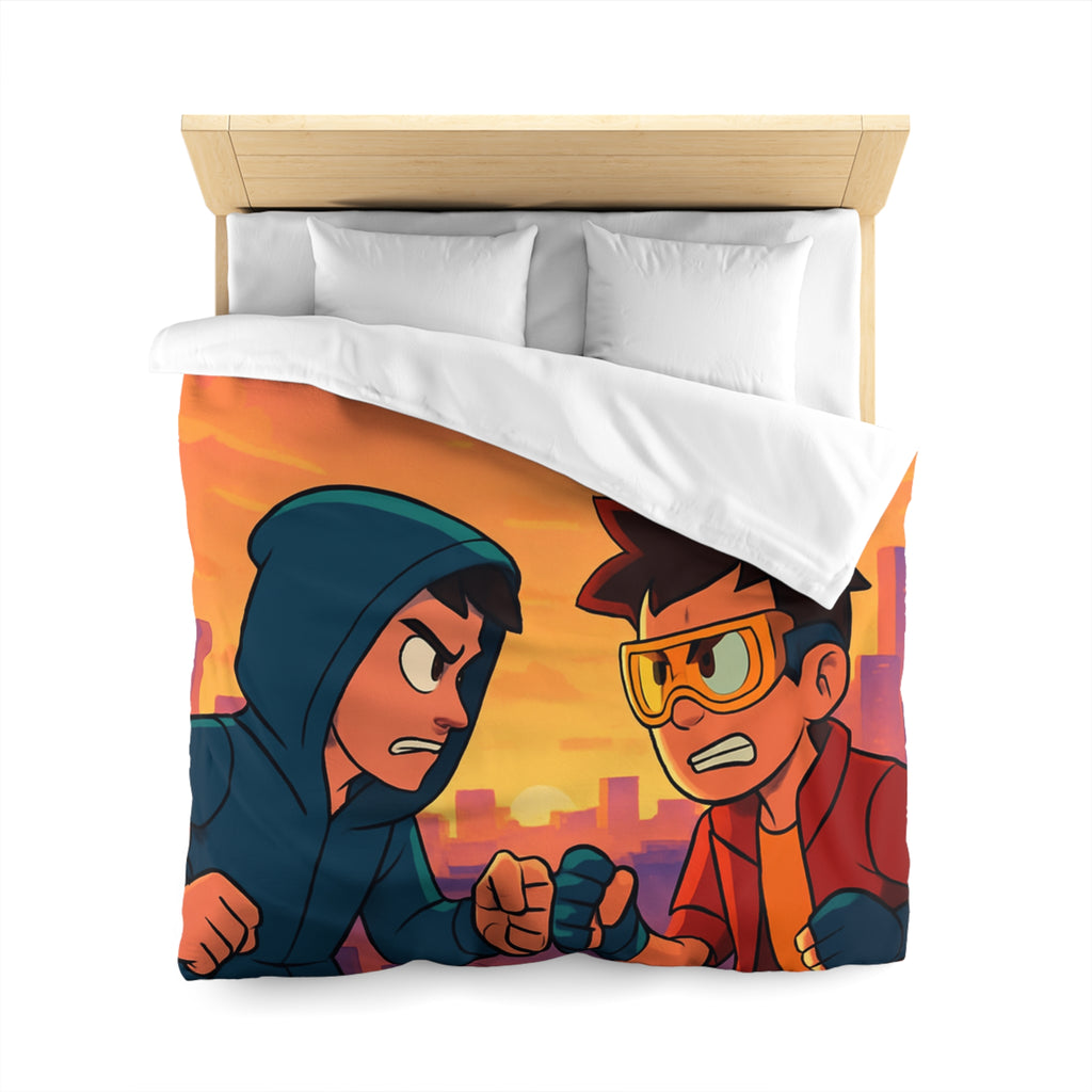 Housse de Couette Microfibre Design Artistique Moderne Décoration Chambre Confort Premium