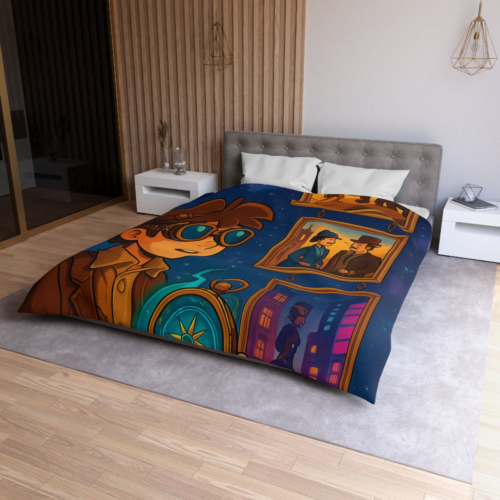 Housse de Couette Microfibre Design Artistique Moderne Décoration Chambre Confort Premium