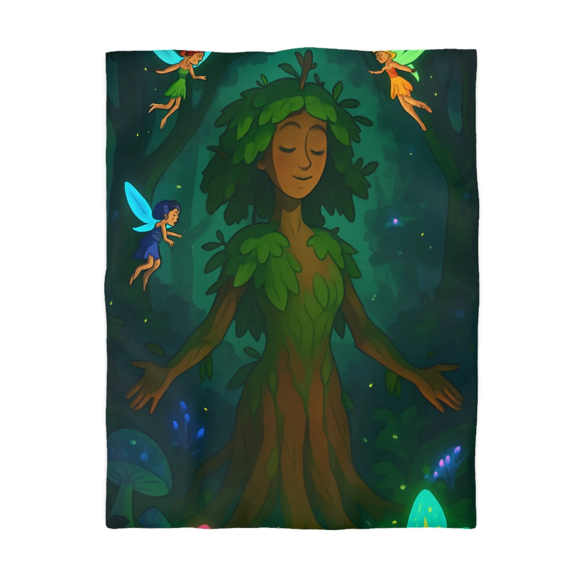 Émerveillez-vous avec une housse de couette féerique et apaisante de la forêt enchantée