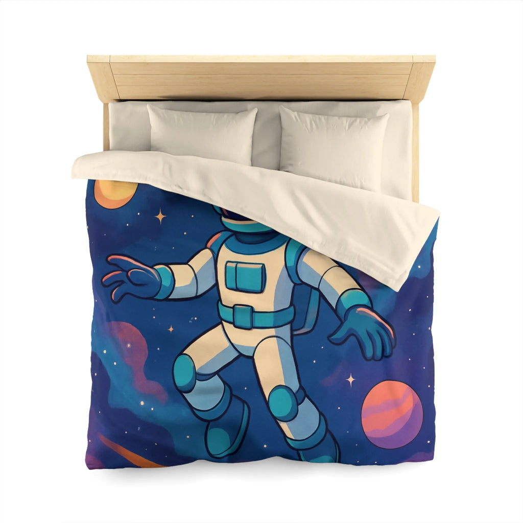Housse de couette espace avec astronaute et planètes pour chambre d'enfant rêveuse