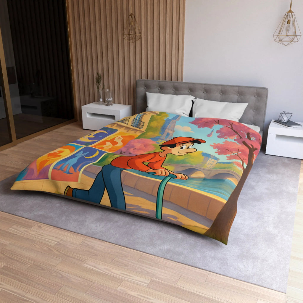 Housse de Couette Microfibre Création Artistique Moderne Design Exclusif Décoration Chambre