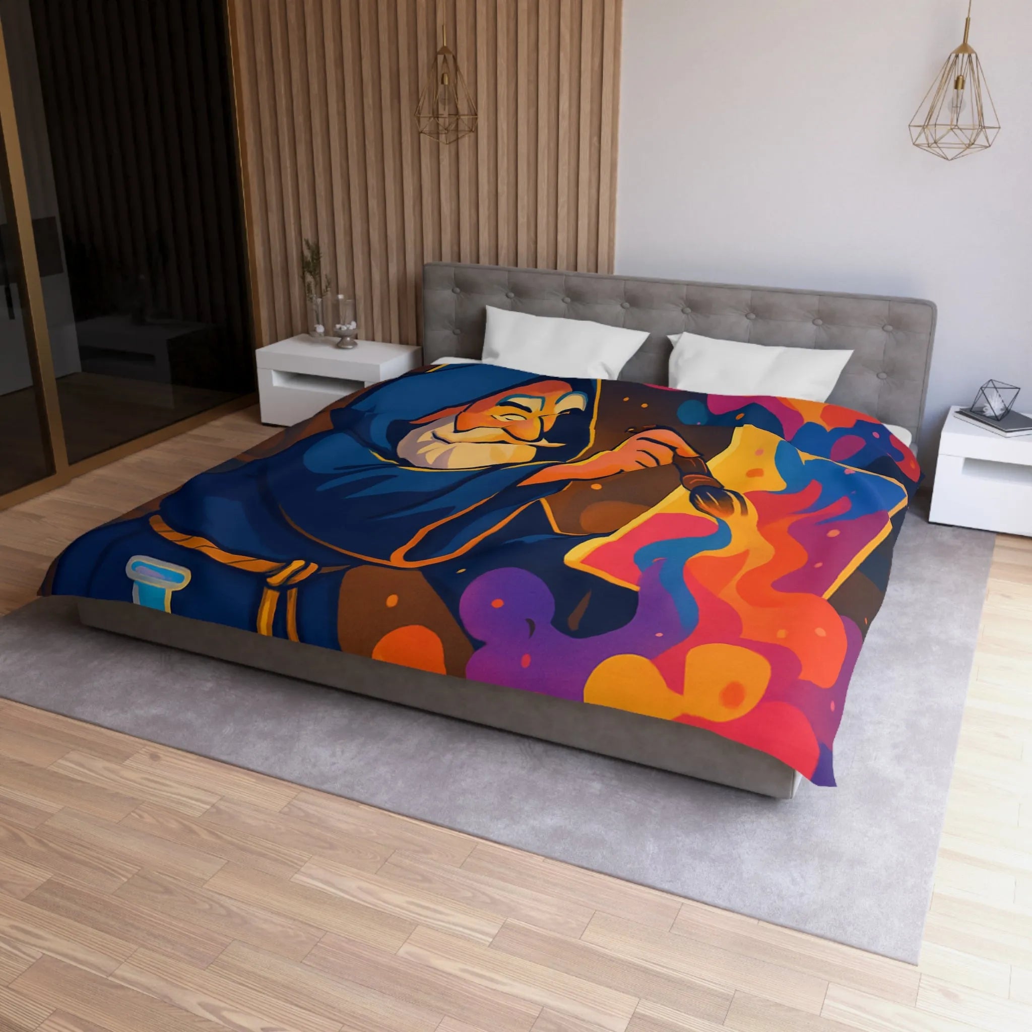 Créez une ambiance magique avec une housse de couette sorcier artistique et colorée