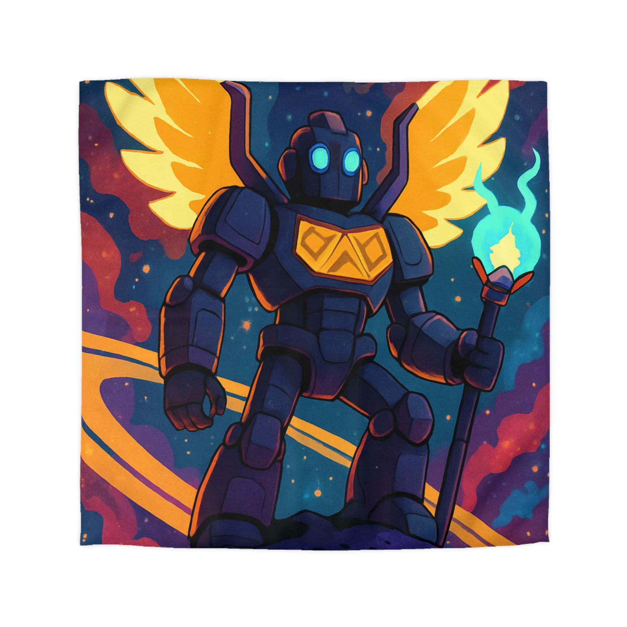 Housse de Couette Microfibre Illustration Unique Design Moderne Décoration Intérieure Raffinée