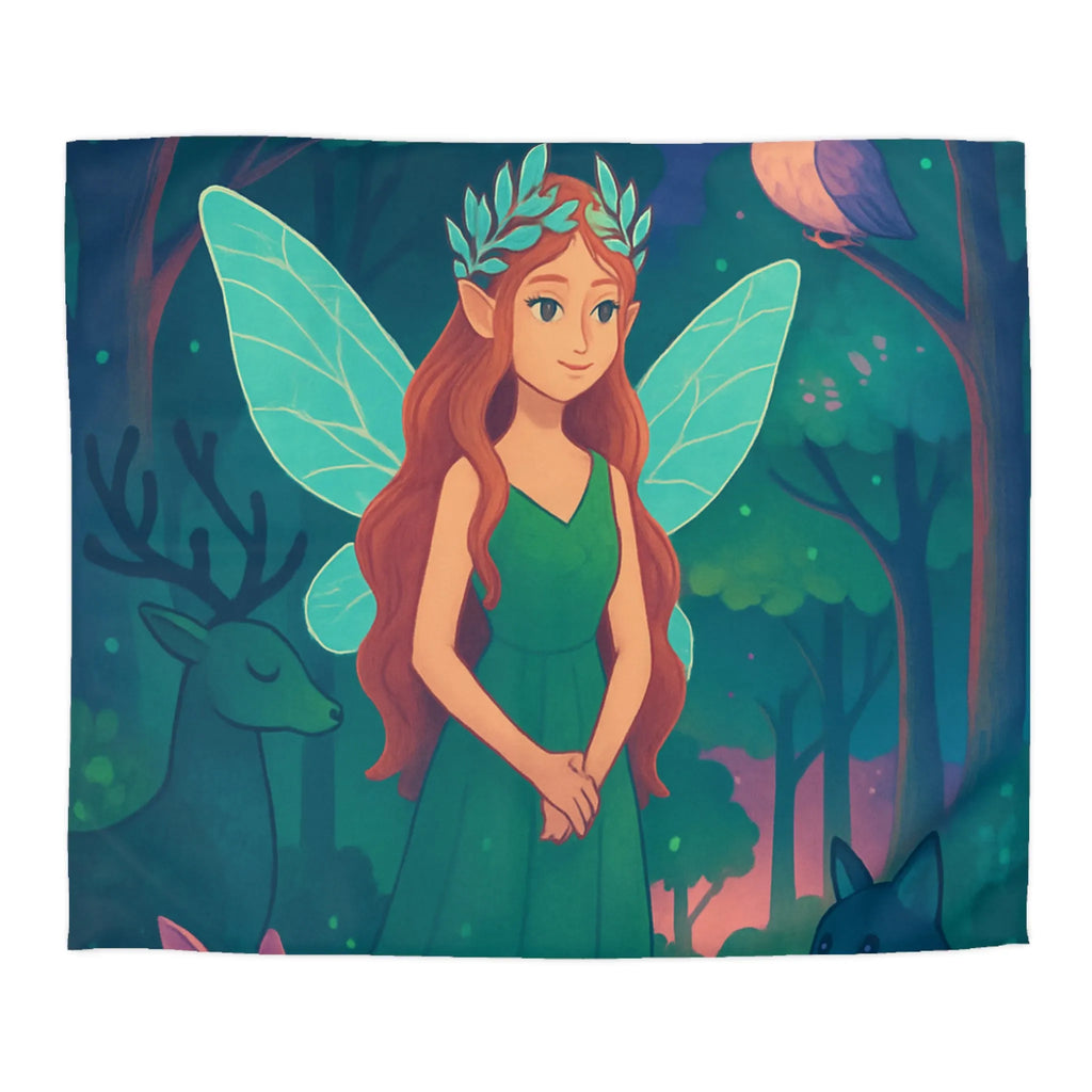 Enchantement forestier féerique avec créatures magiques pour une atmosphère de chambre paisible