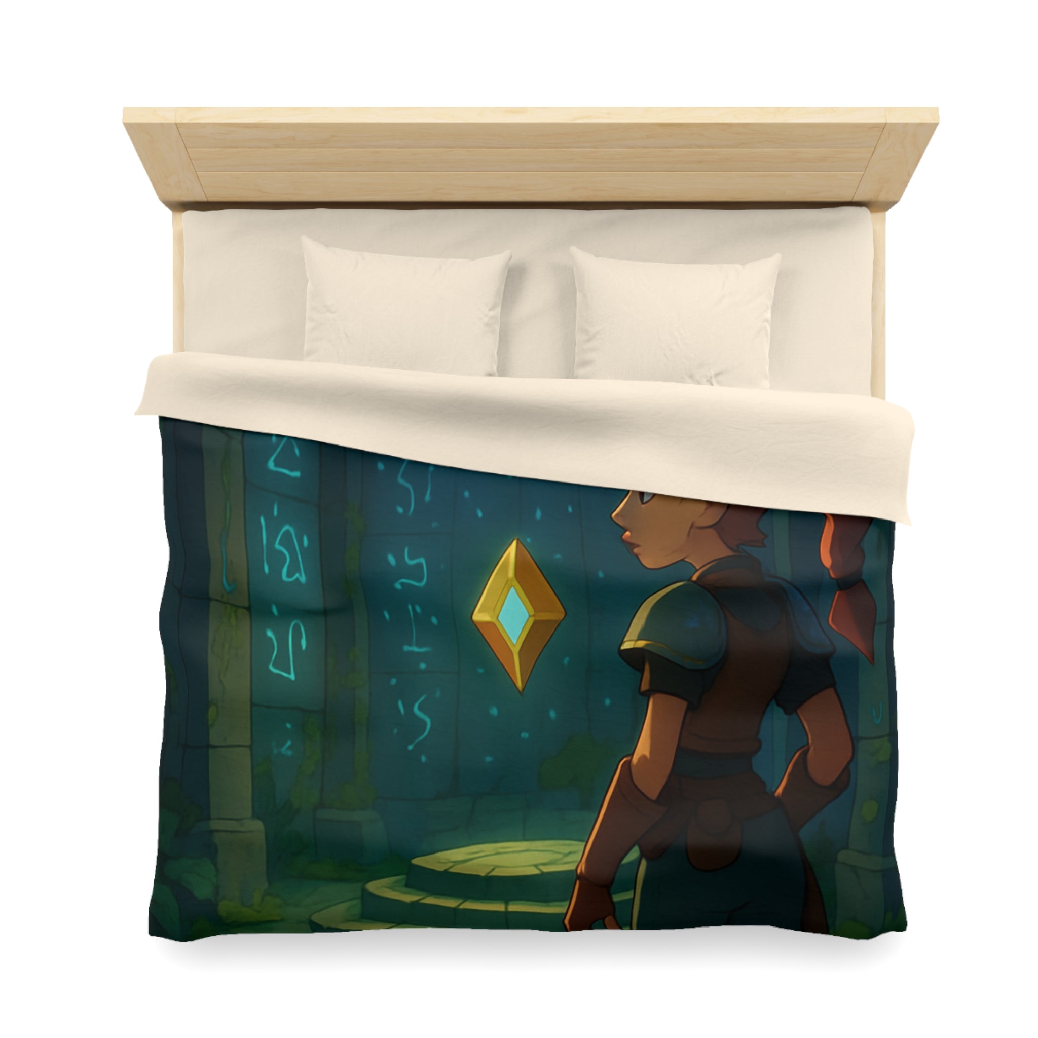 Housse de Couette Microfibre Design Artistique Moderne Décoration Chambre Confort Premium