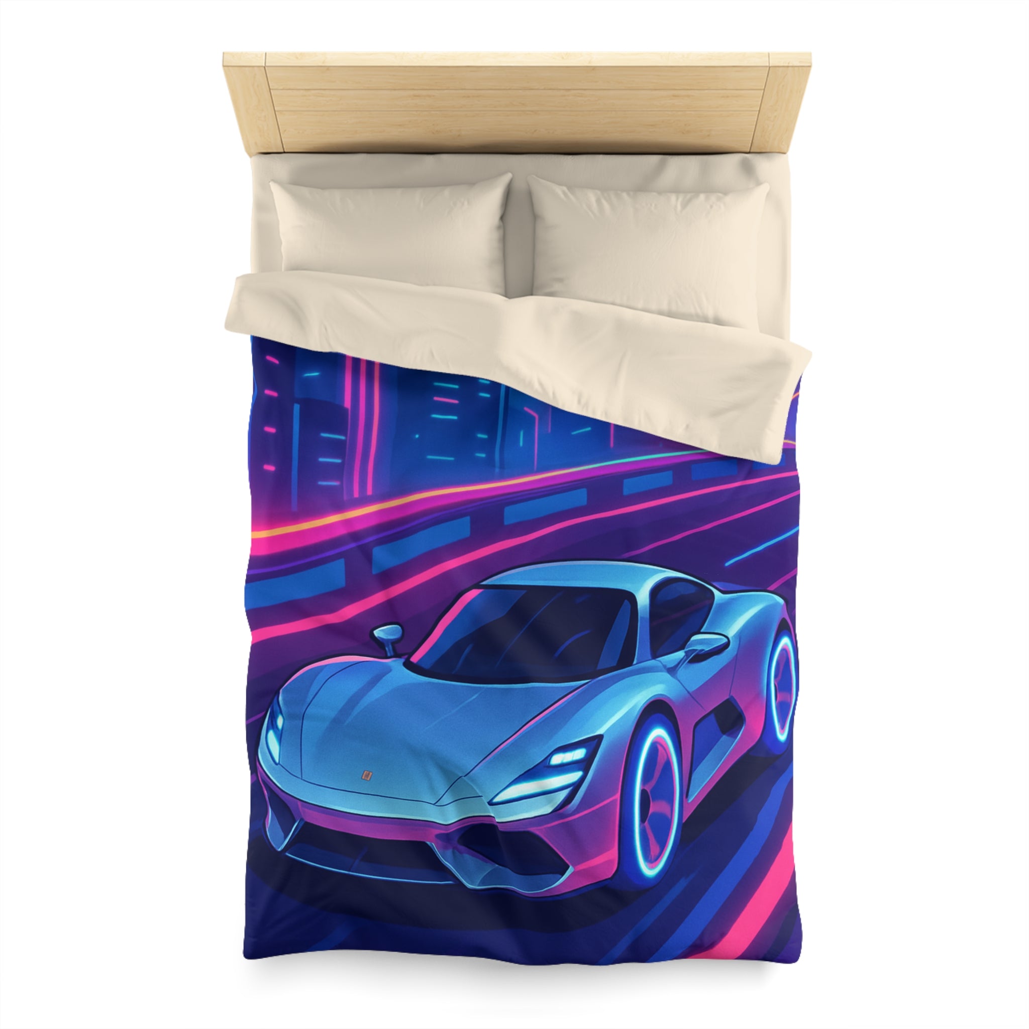 Housse de Couette Microfibre Design Artistique Moderne Décoration Chambre Confort Premium