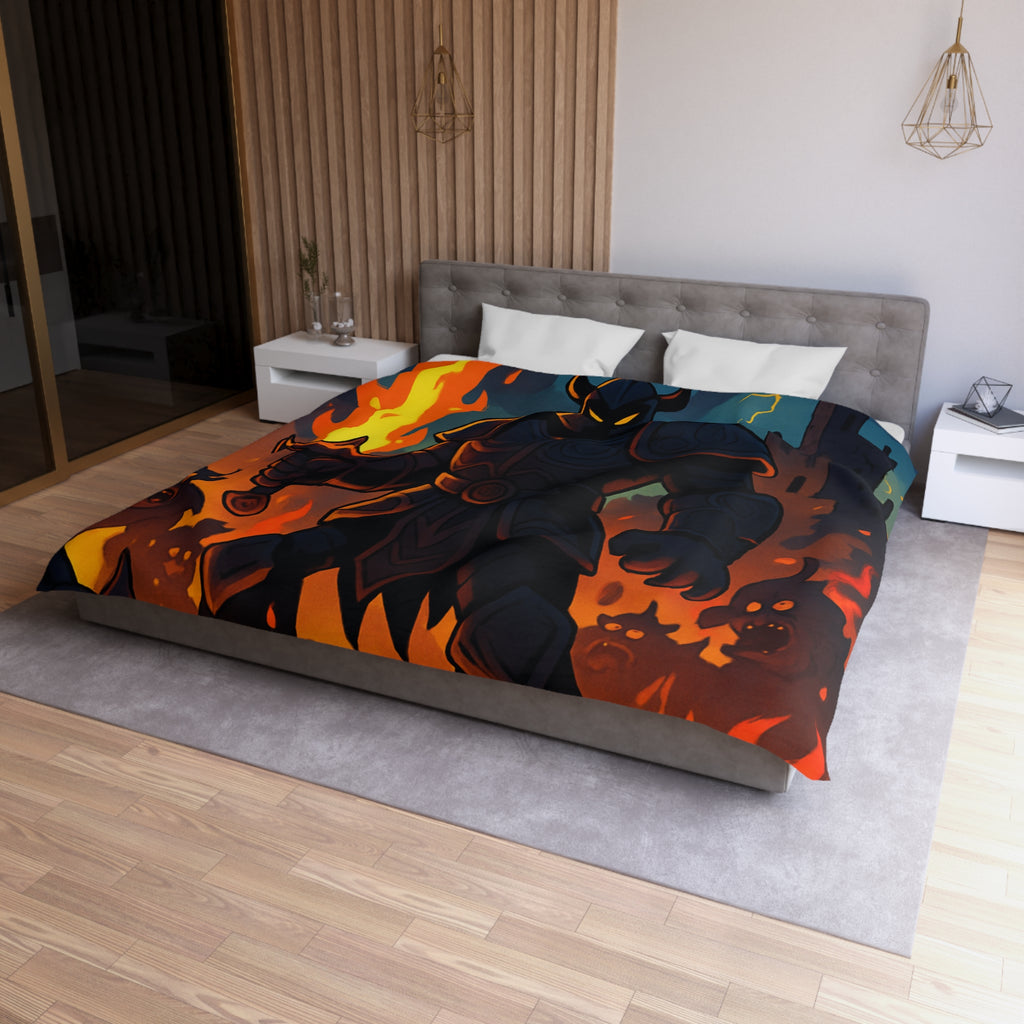 Housse de Couette Microfibre Motif Créatif Original Style Contemporain Chambre Élégante