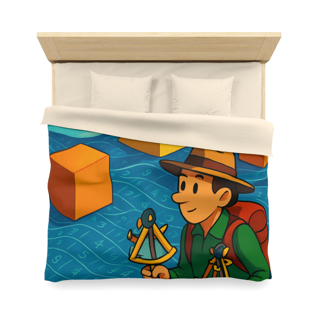 Housse de Couette Microfibre Motif Créatif Original Style Contemporain Chambre Élégante