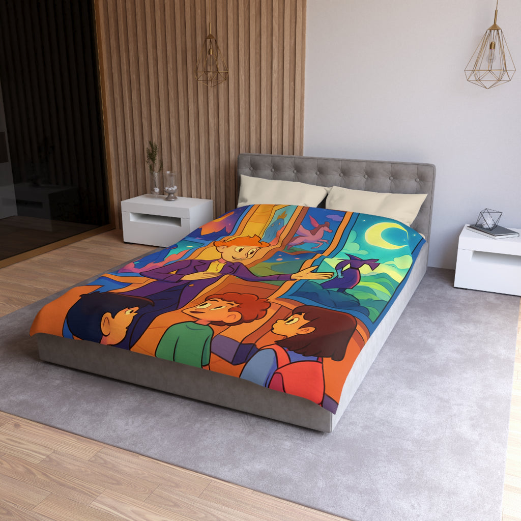 Housse de Couette Microfibre Motif Créatif Original Style Contemporain Chambre Élégante