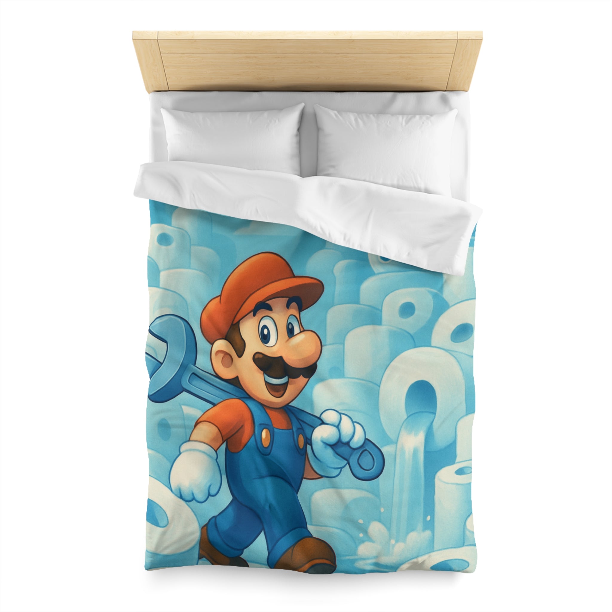 Housse de Couette Microfibre Illustration Unique Design Moderne Décoration Intérieure Raffinée