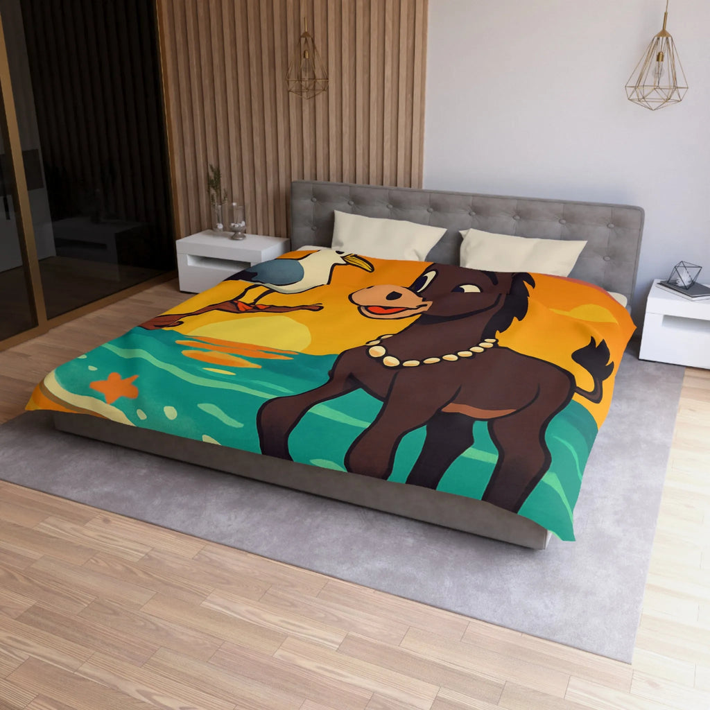 Housse de Couette Microfibre Art Graphique Contemporain Style Décoratif Chambre Tendance