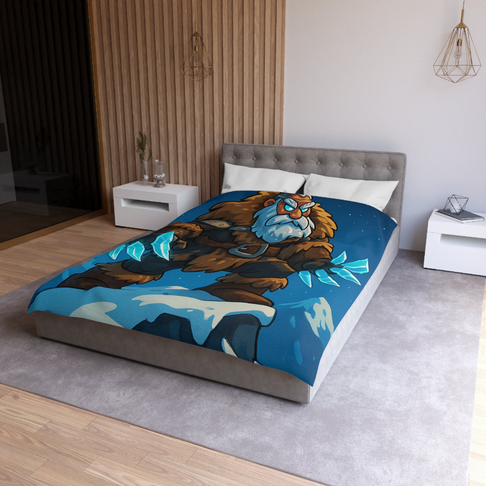 Housse de Couette Microfibre Motif Créatif Original Style Contemporain Chambre Élégante