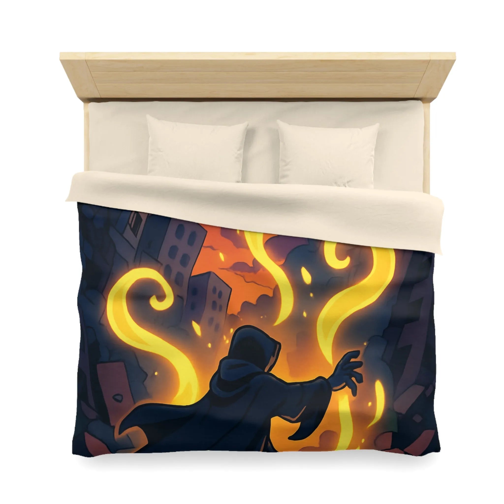 Housse de Couette Microfibre Art Graphique Contemporain Style Décoratif Chambre Tendance