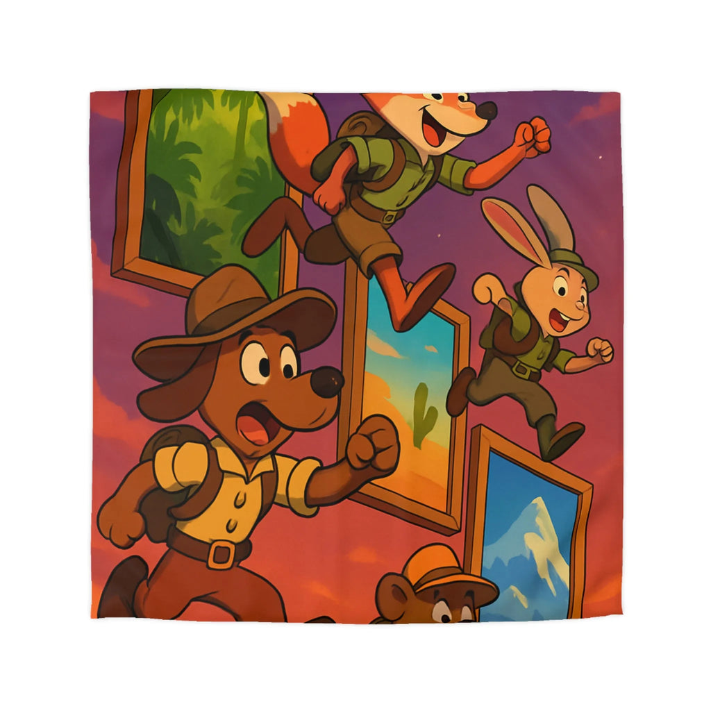 Housse de Couette Microfibre Art Graphique Contemporain Style Décoratif Chambre Tendance