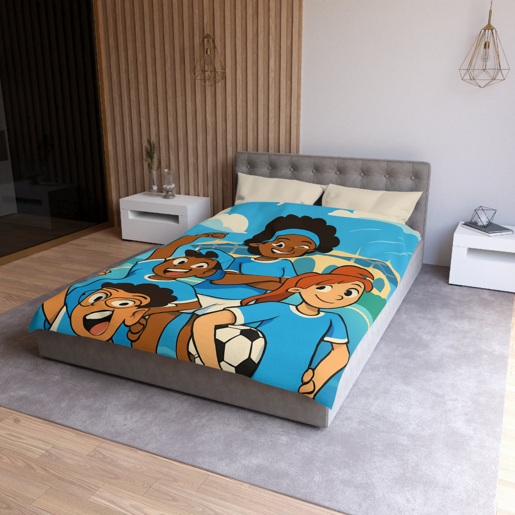 Housse de Couette Microfibre Illustration Unique Design Moderne Décoration Intérieure Raffinée