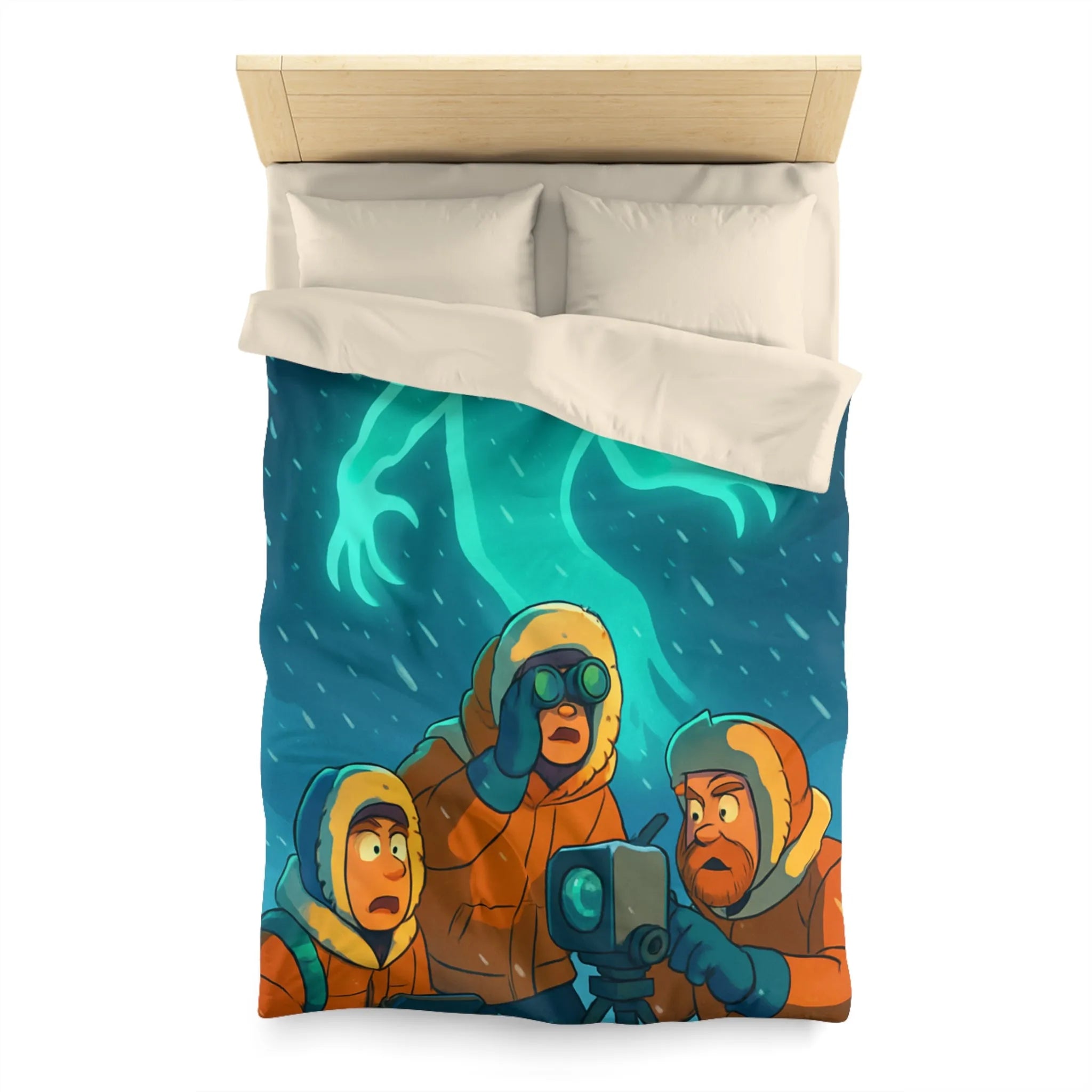 Explorez l'aventure arctique avec trois explorateurs et un mystérieux fantôme lumineux