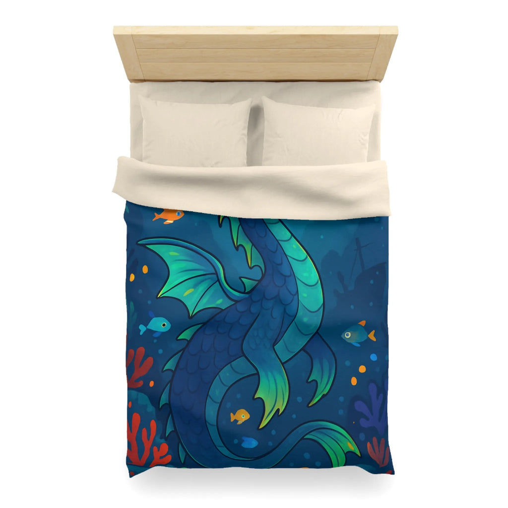 Fantastique Dragon Marin et Poissons Exotiques dans une Scène Océanique Enchantée