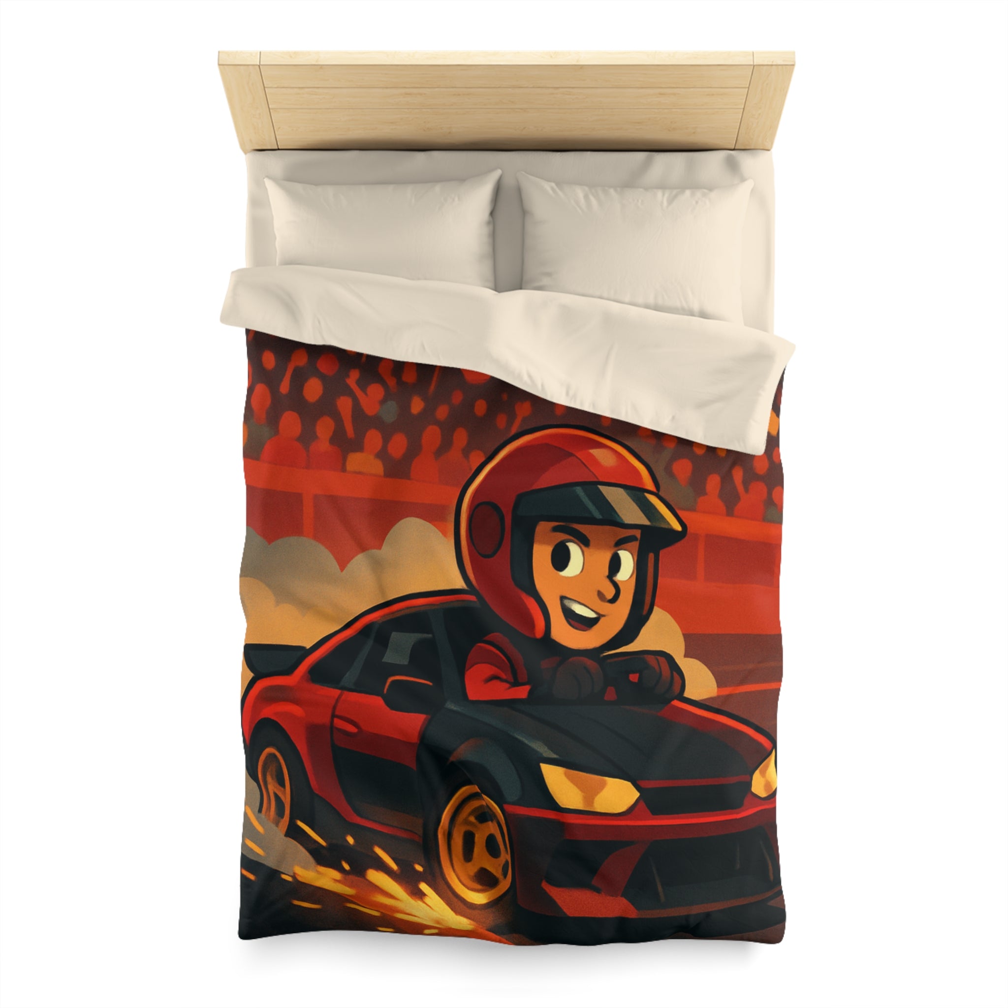 Housse de Couette Microfibre Motif Créatif Original Style Contemporain Chambre Élégante