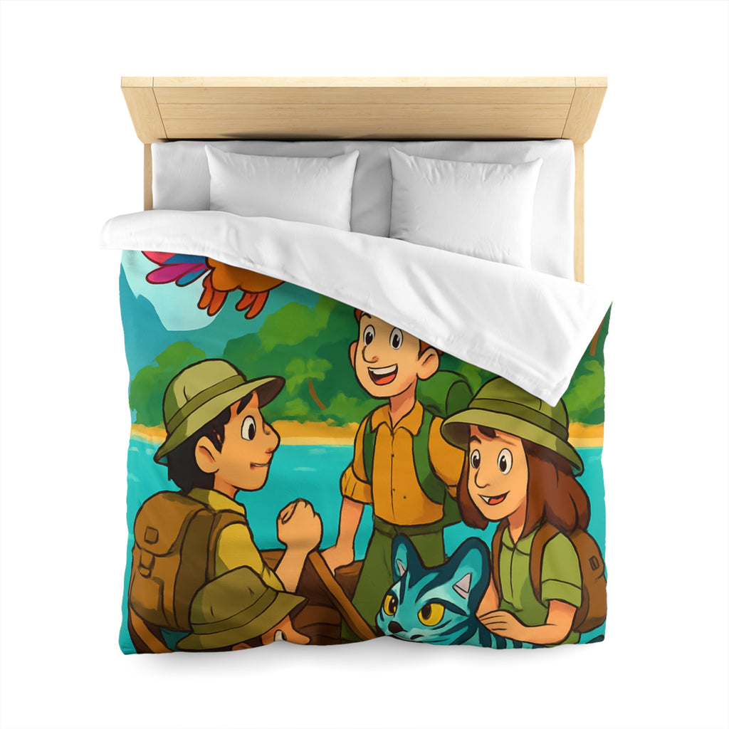 Housse de Couette Microfibre Design Artistique Moderne Décoration Chambre Confort Premium