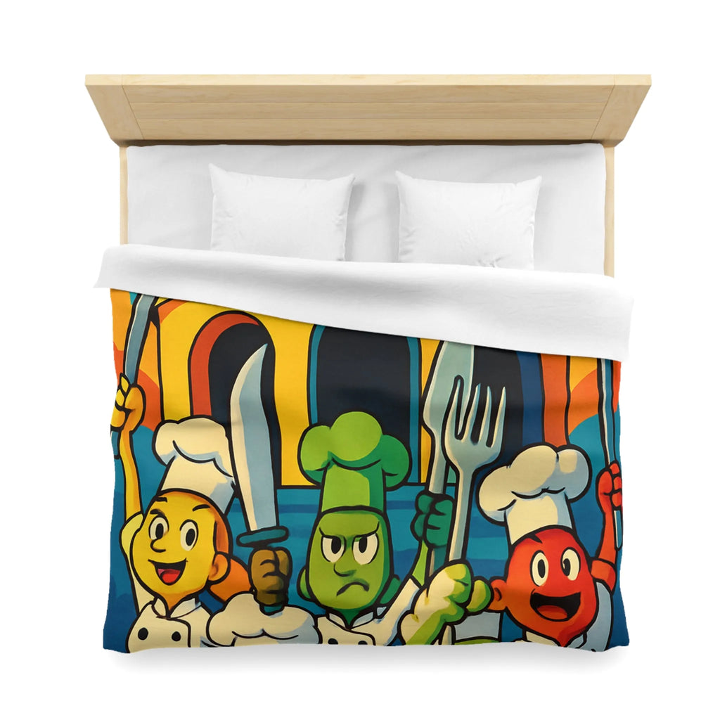 Housse de Couette Microfibre Art Graphique Contemporain Style Décoratif Chambre Tendance