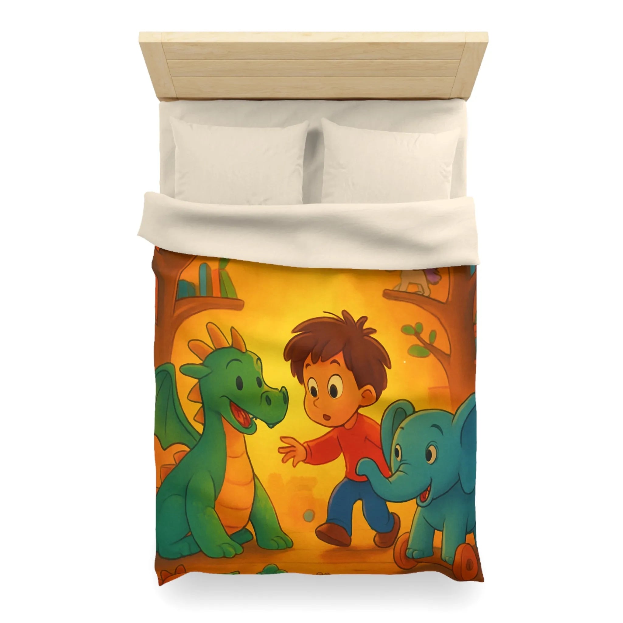 Housse de Couette Microfibre Art Graphique Contemporain Style Décoratif Chambre Tendance