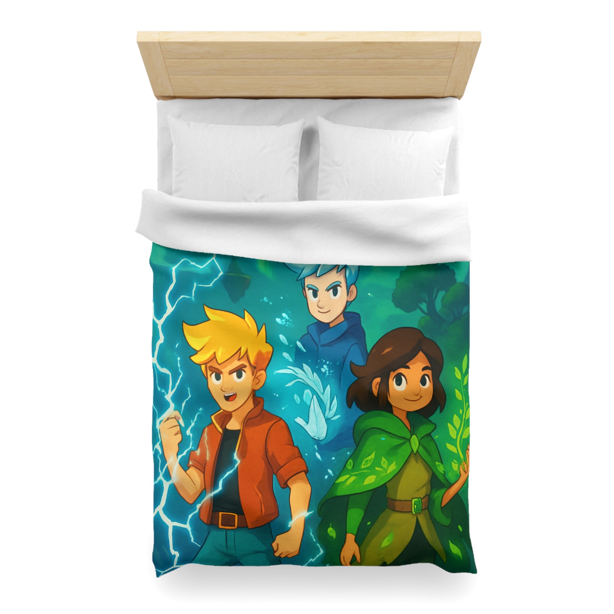 Housse de Couette Microfibre Design Artistique Moderne Décoration Chambre Confort Premium