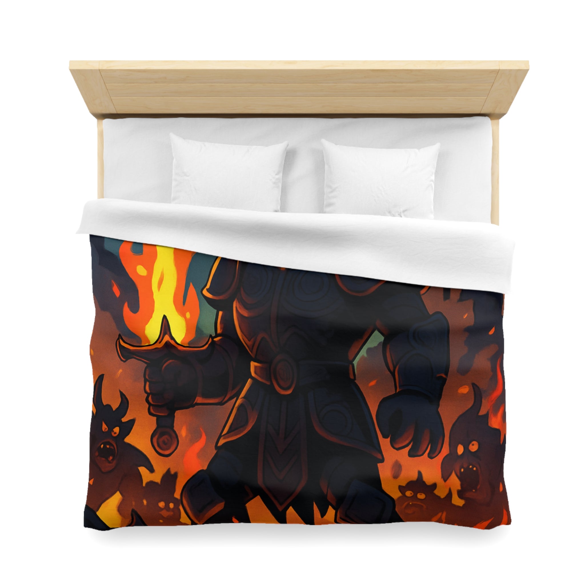 Housse de Couette Microfibre Motif Créatif Original Style Contemporain Chambre Élégante