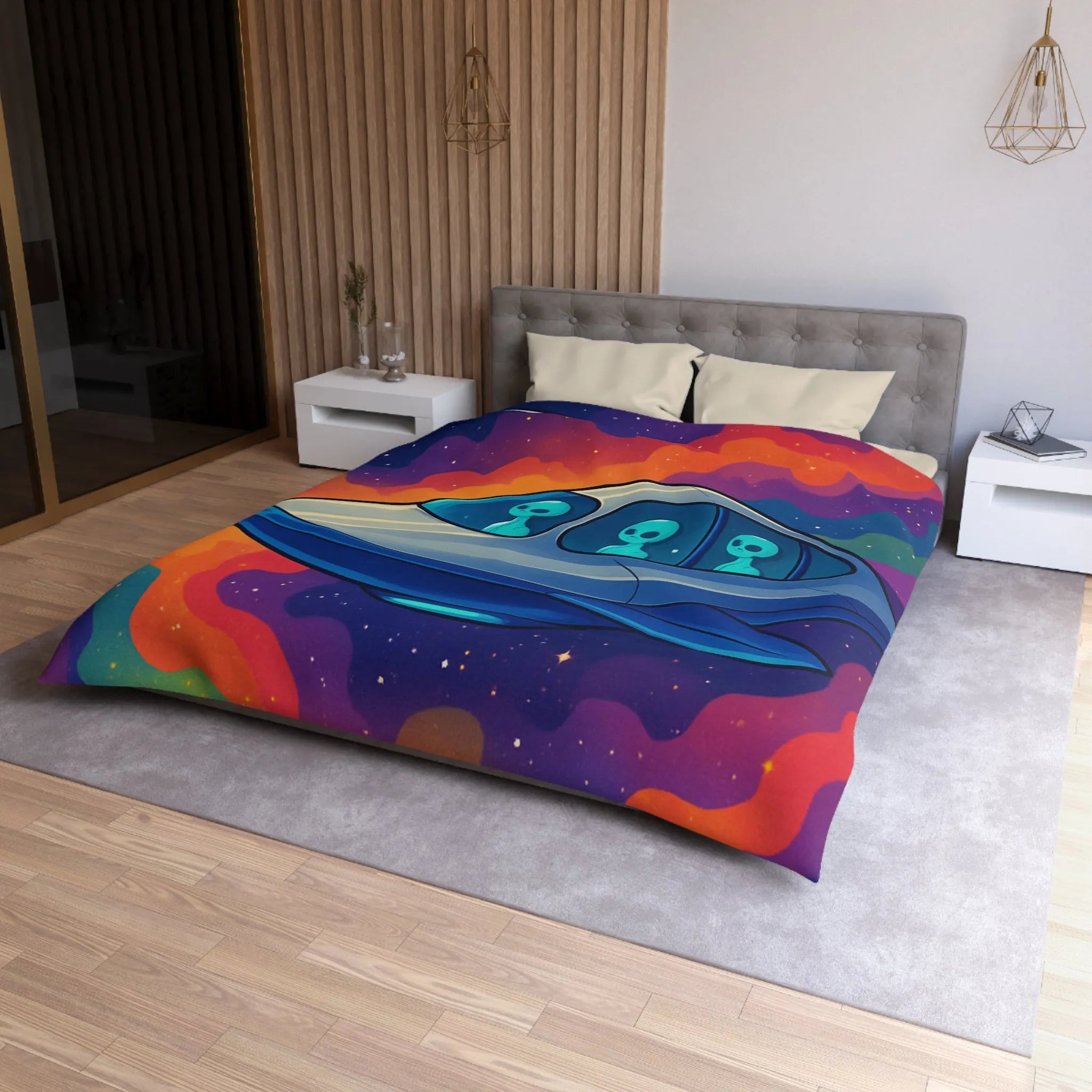 Housse de Couette Microfibre Création Artistique Moderne Design Exclusif Décoration Chambre