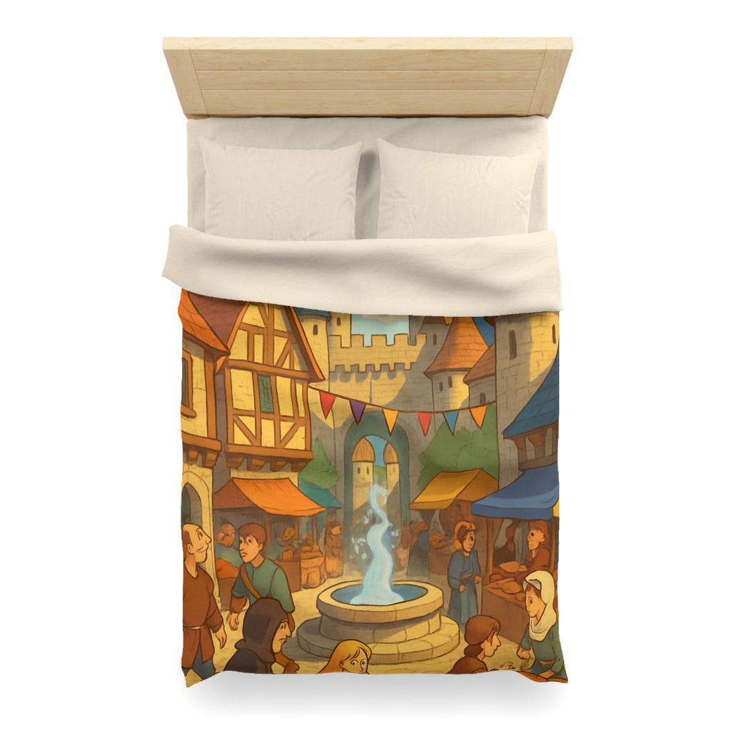 Housse de Couette Microfibre Design Artistique Moderne Décoration Chambre Confort Premium