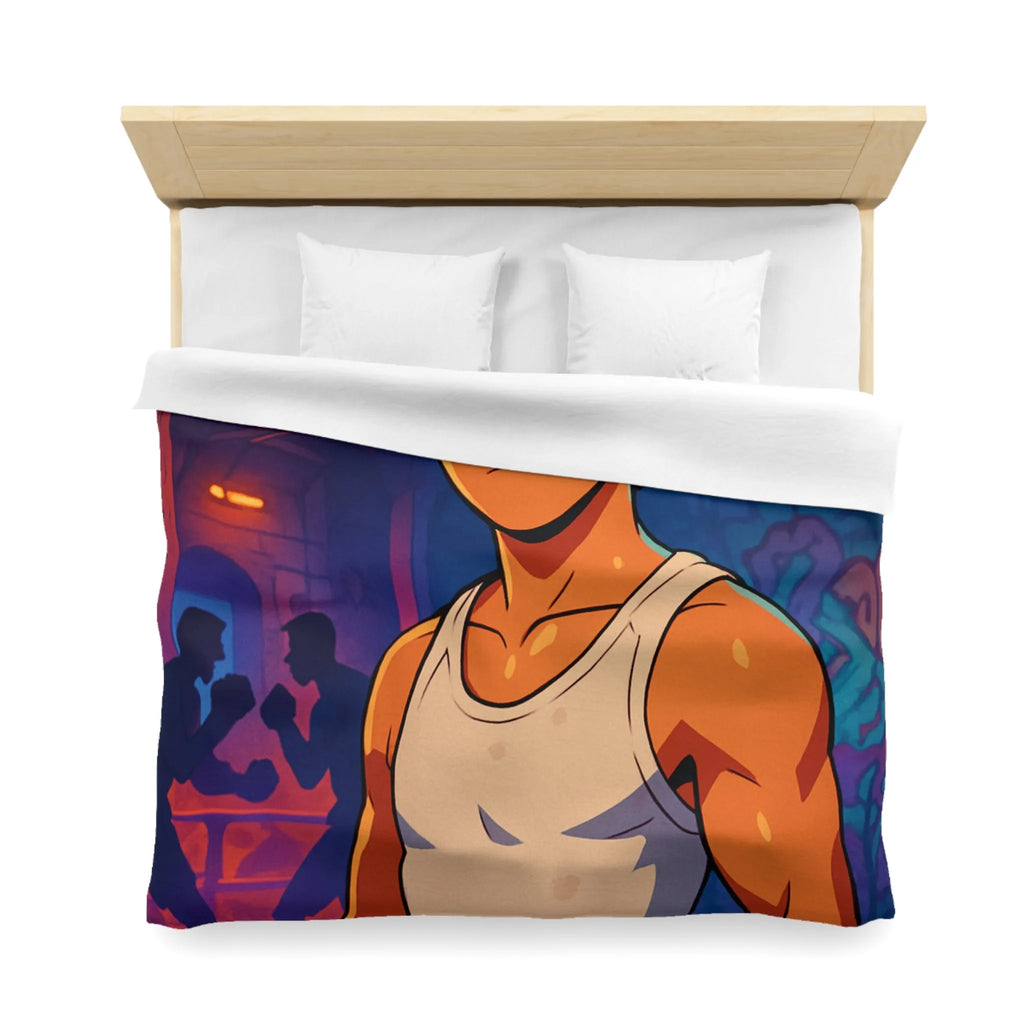 Housse de Couette Microfibre Art Graphique Contemporain Style Décoratif Chambre Tendance