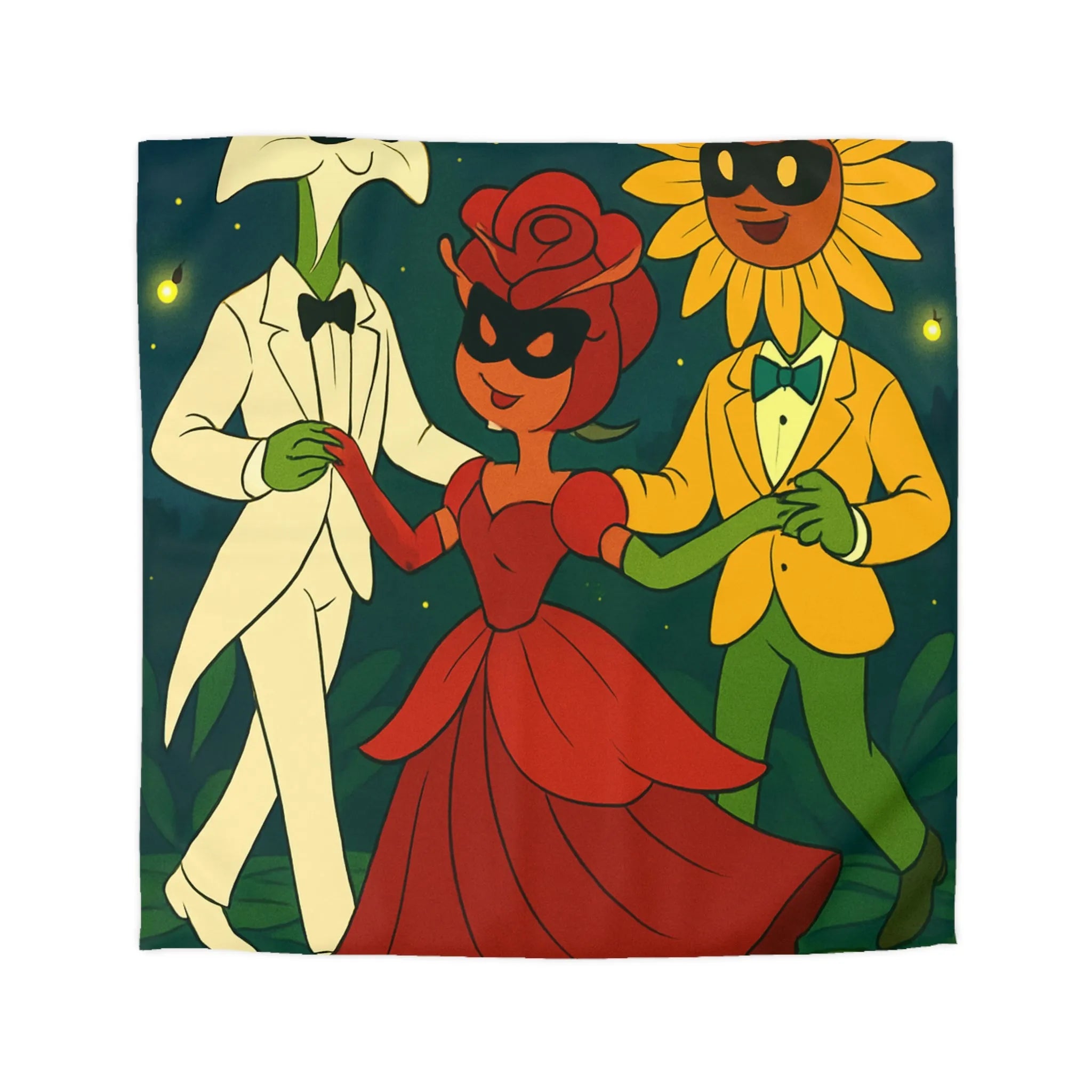 Housse de Couette Microfibre Art Graphique Contemporain Style Décoratif Chambre Tendance