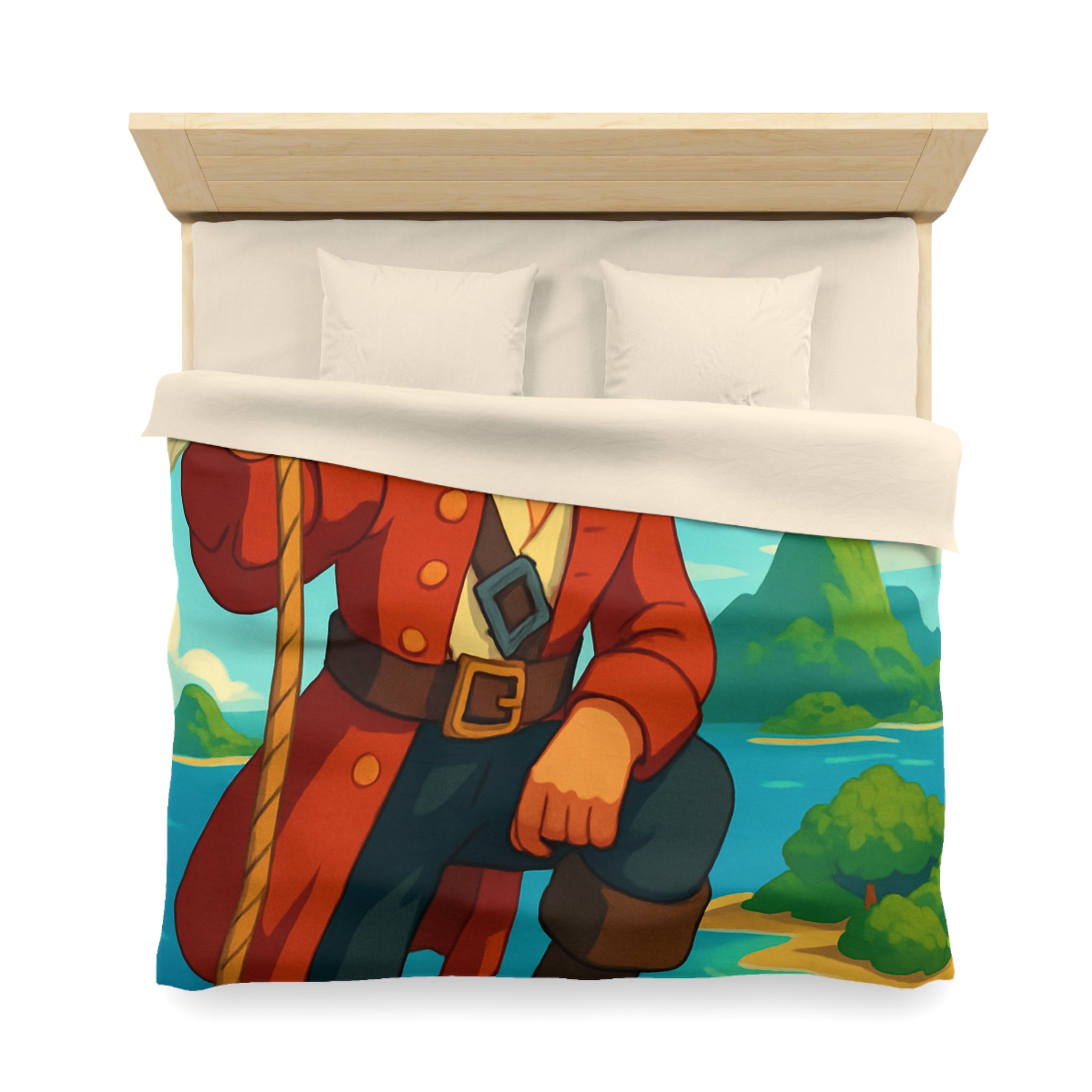 Housse de Couette Microfibre Illustration Unique Design Moderne Décoration Intérieure Raffinée