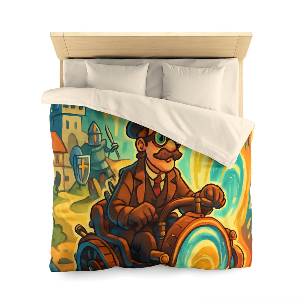 Housse de Couette Fantaisie : Voyageur Temporel en Machine Étrange Tourbillonnant à Travers Époques