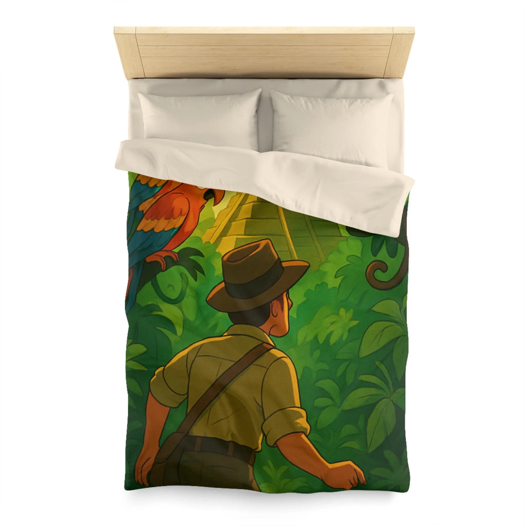 Housse de Couette Microfibre Art Graphique Contemporain Style Décoratif Chambre Tendance