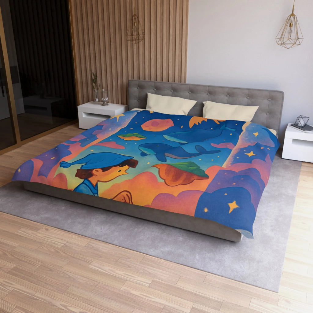 Housse de Couette Enfant : Voyage Imaginaire Étoilé pour Rêves Enchantés et Doux Sommeil