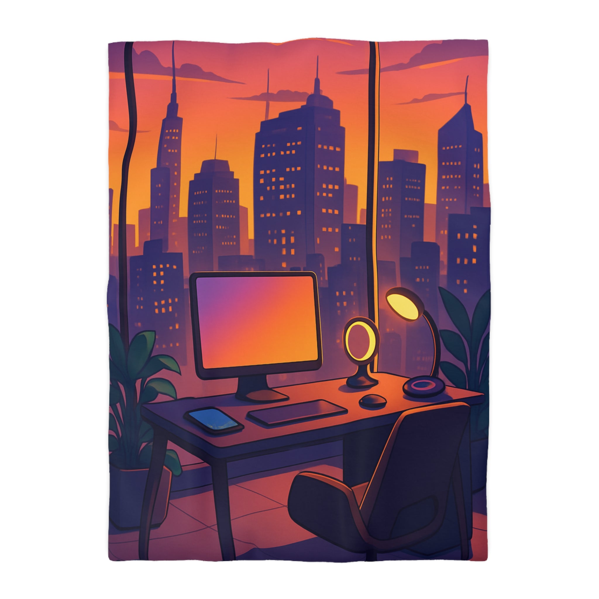 Housse de Couette Microfibre Design Artistique Moderne Décoration Chambre Confort Premium