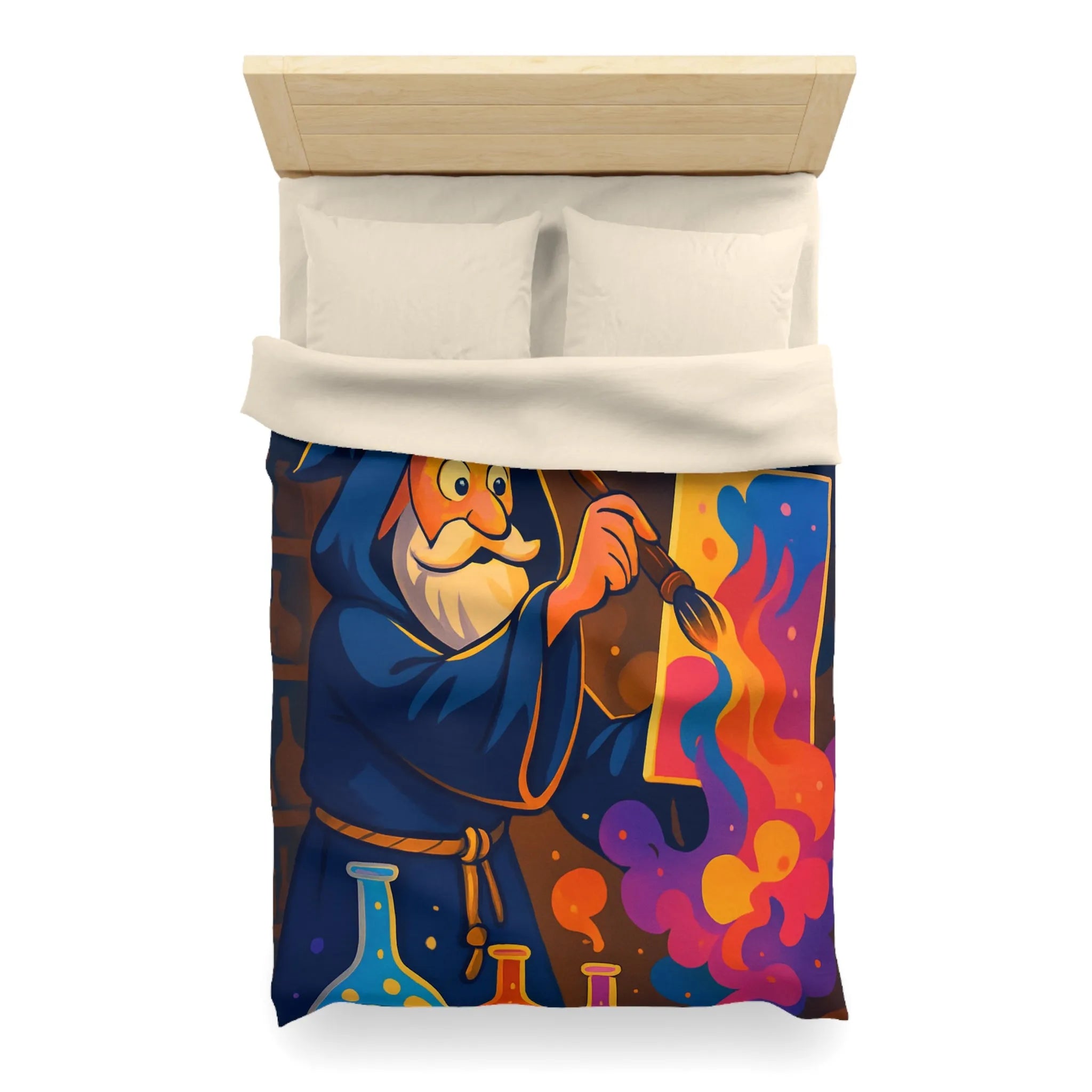 Créez une ambiance magique avec une housse de couette sorcier artistique et colorée