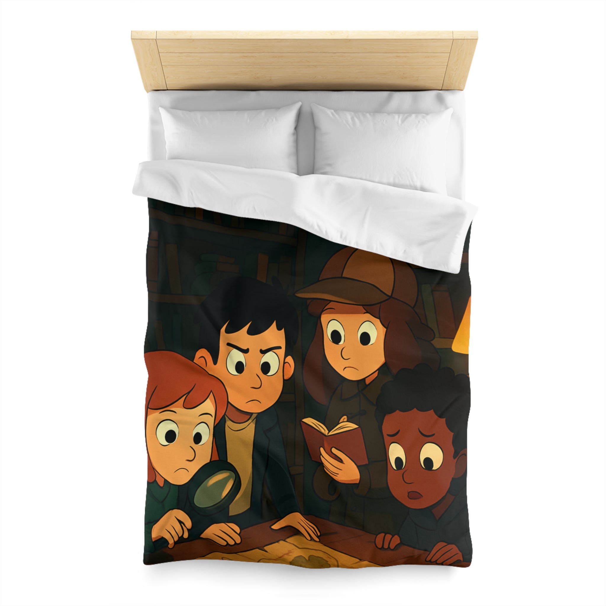 Housse de Couette Microfibre Motif Créatif Original Style Contemporain Chambre Élégante