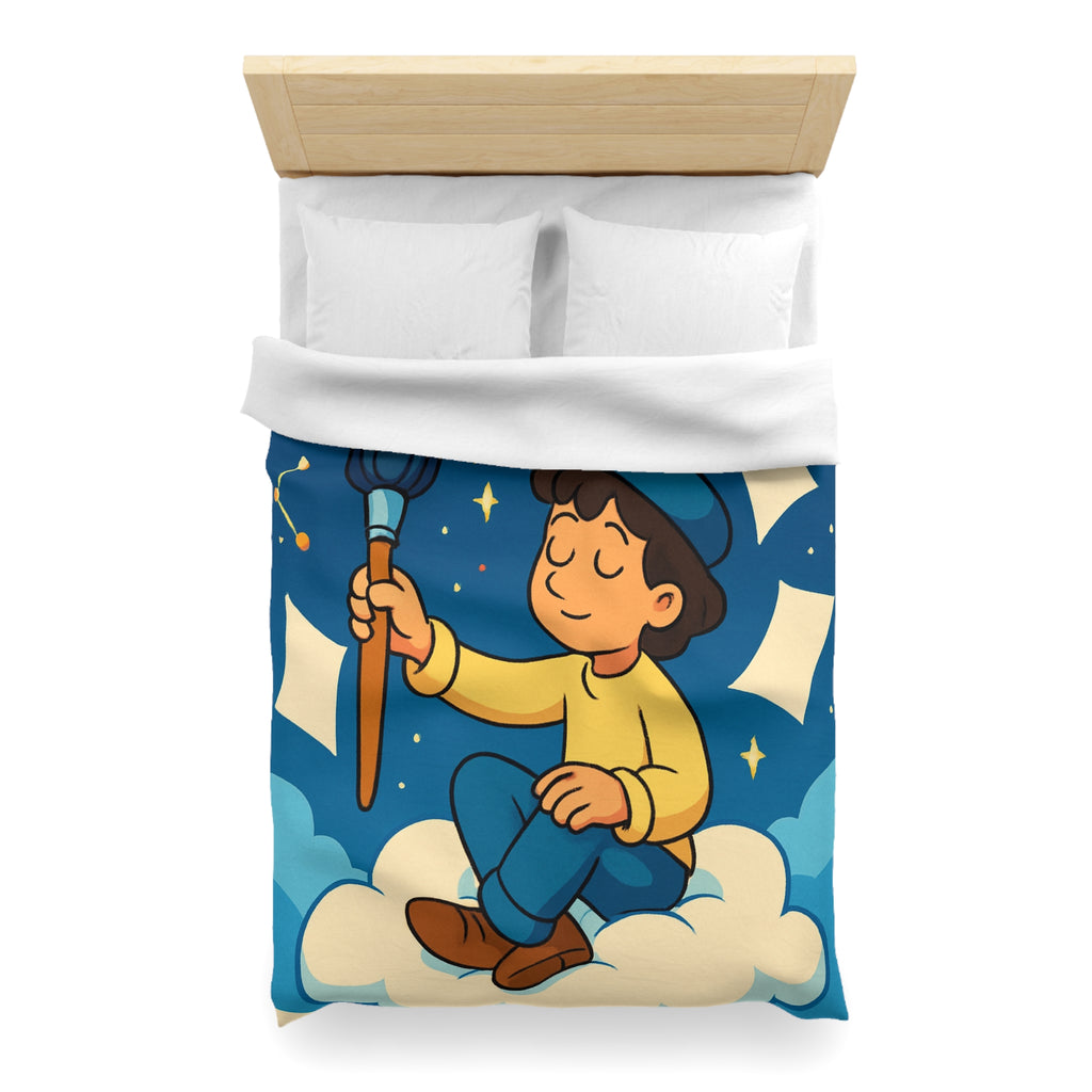 Housse de Couette Microfibre Illustration Unique Design Moderne Décoration Intérieure Raffinée