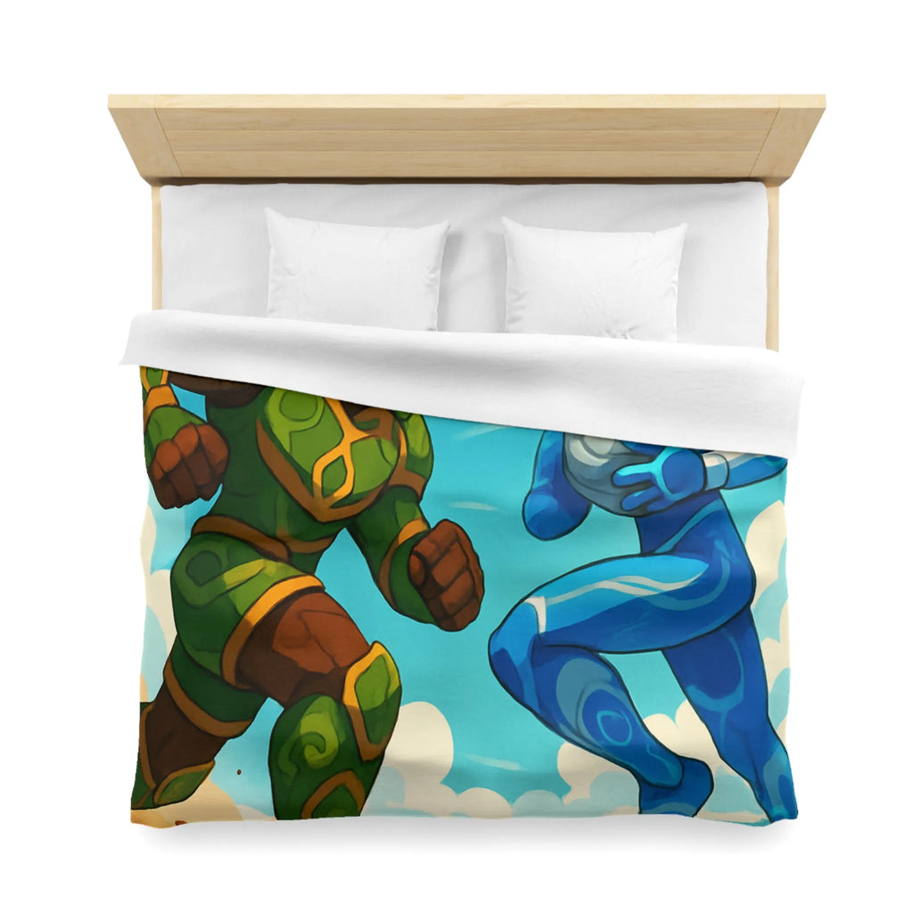 Énergie et Éléments Fusionnent dans un Duel Artistique Coloré pour Housse de Couette