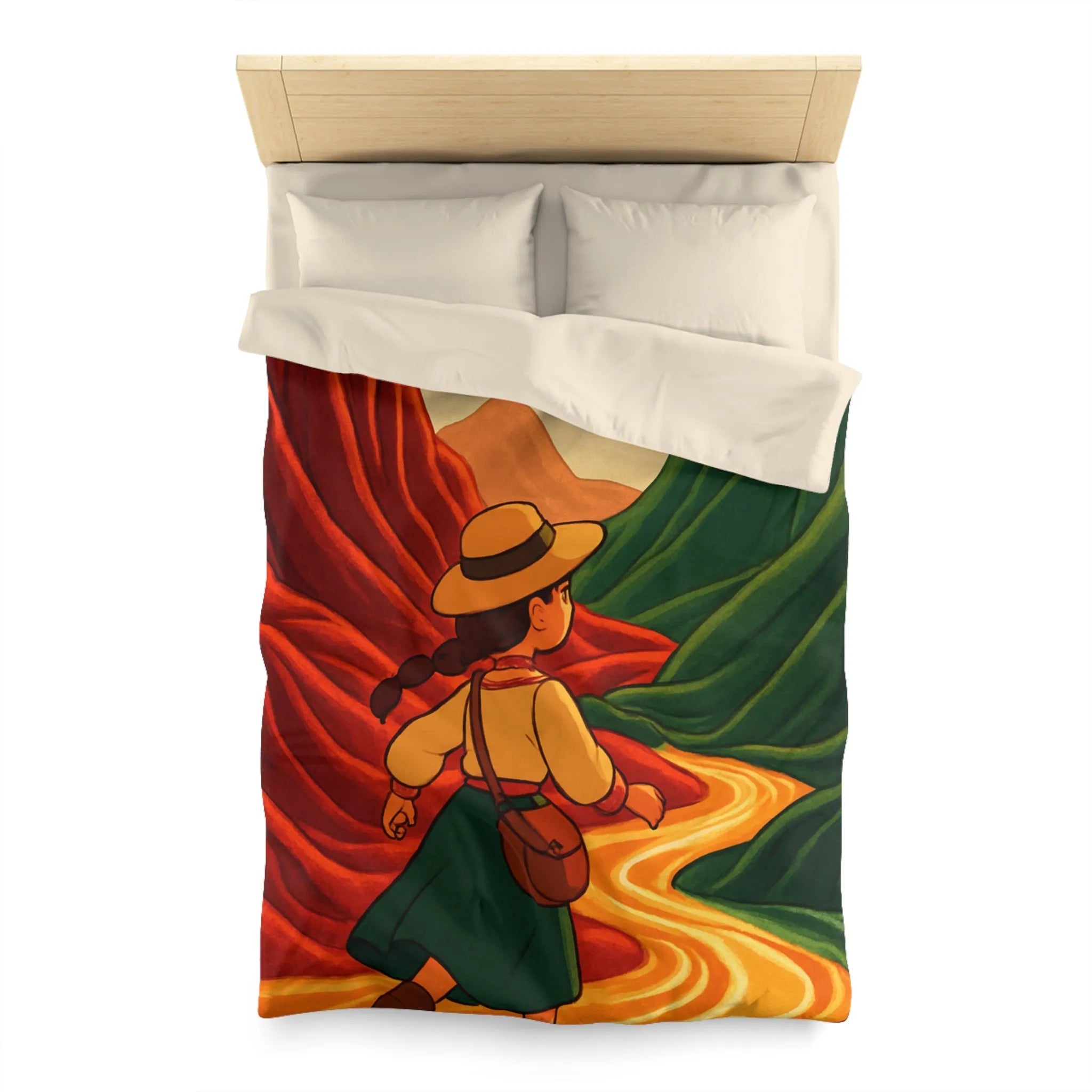 Housse de Couette Microfibre Art Graphique Contemporain Style Décoratif Chambre Tendance