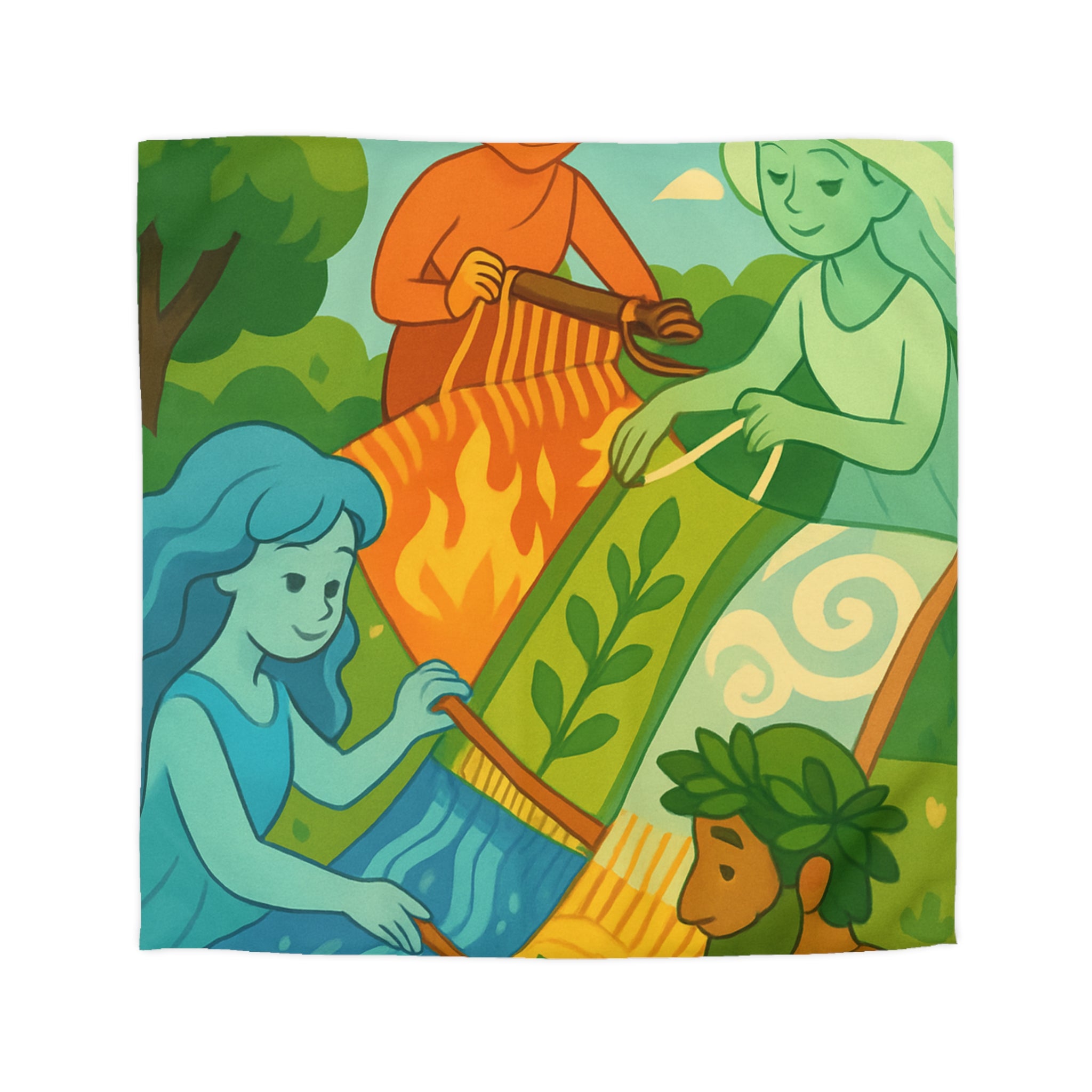 Housse de Couette Microfibre Design Artistique Moderne Décoration Chambre Confort Premium