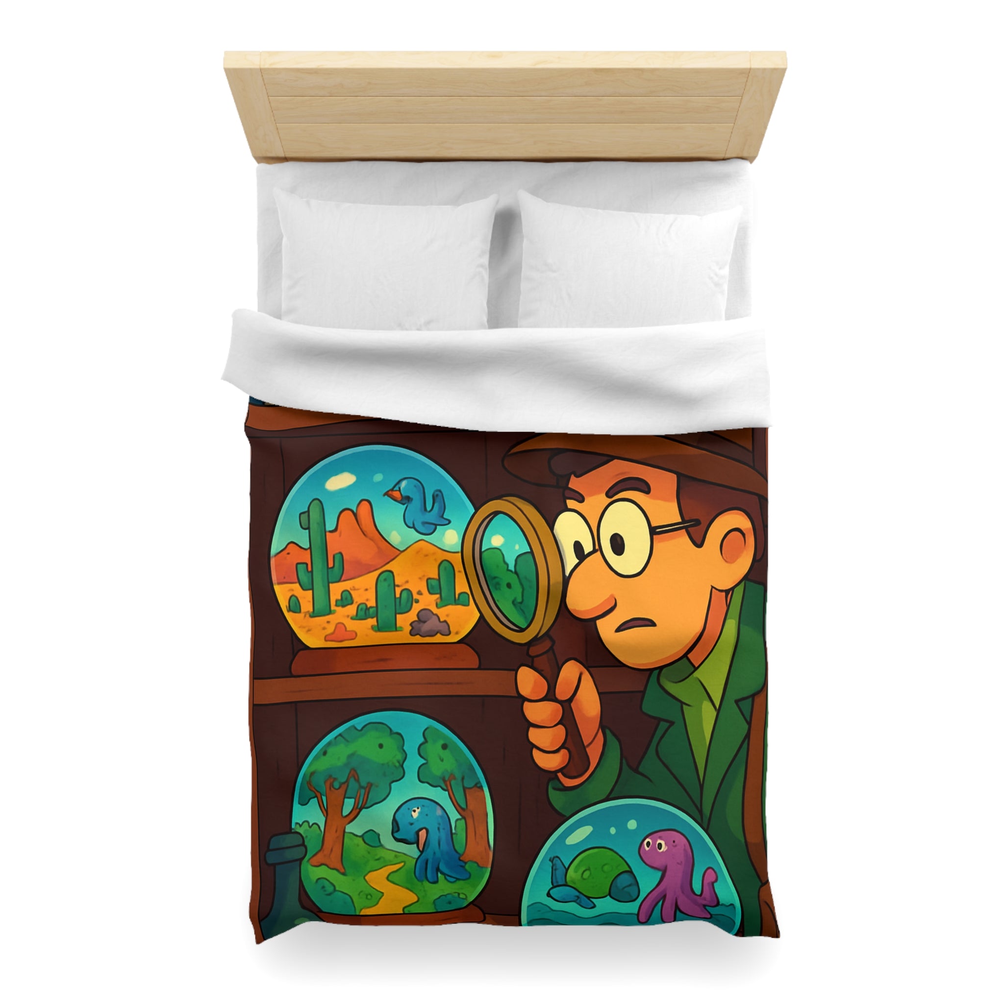 Housse de Couette Thématique Exploration Dinosaure et Océan pour Chambre Enfant Aventure Originale