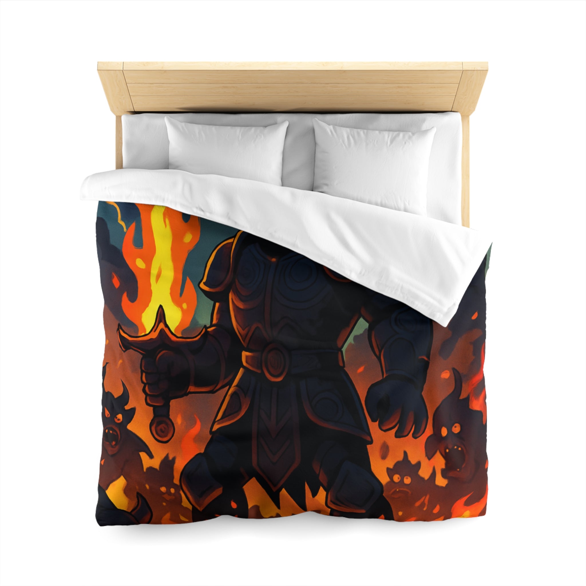 Housse de Couette Microfibre Motif Créatif Original Style Contemporain Chambre Élégante