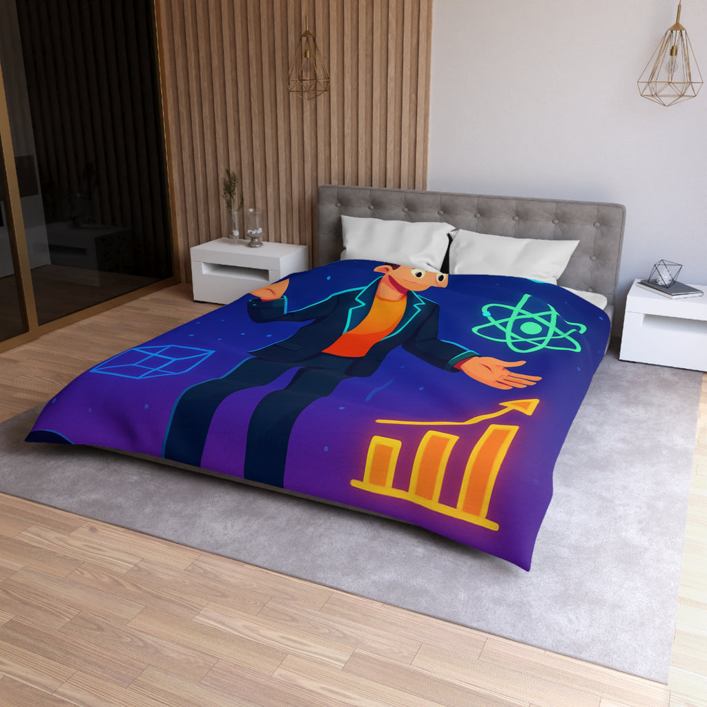 Housse de Couette Microfibre Motif Créatif Original Style Contemporain Chambre Élégante