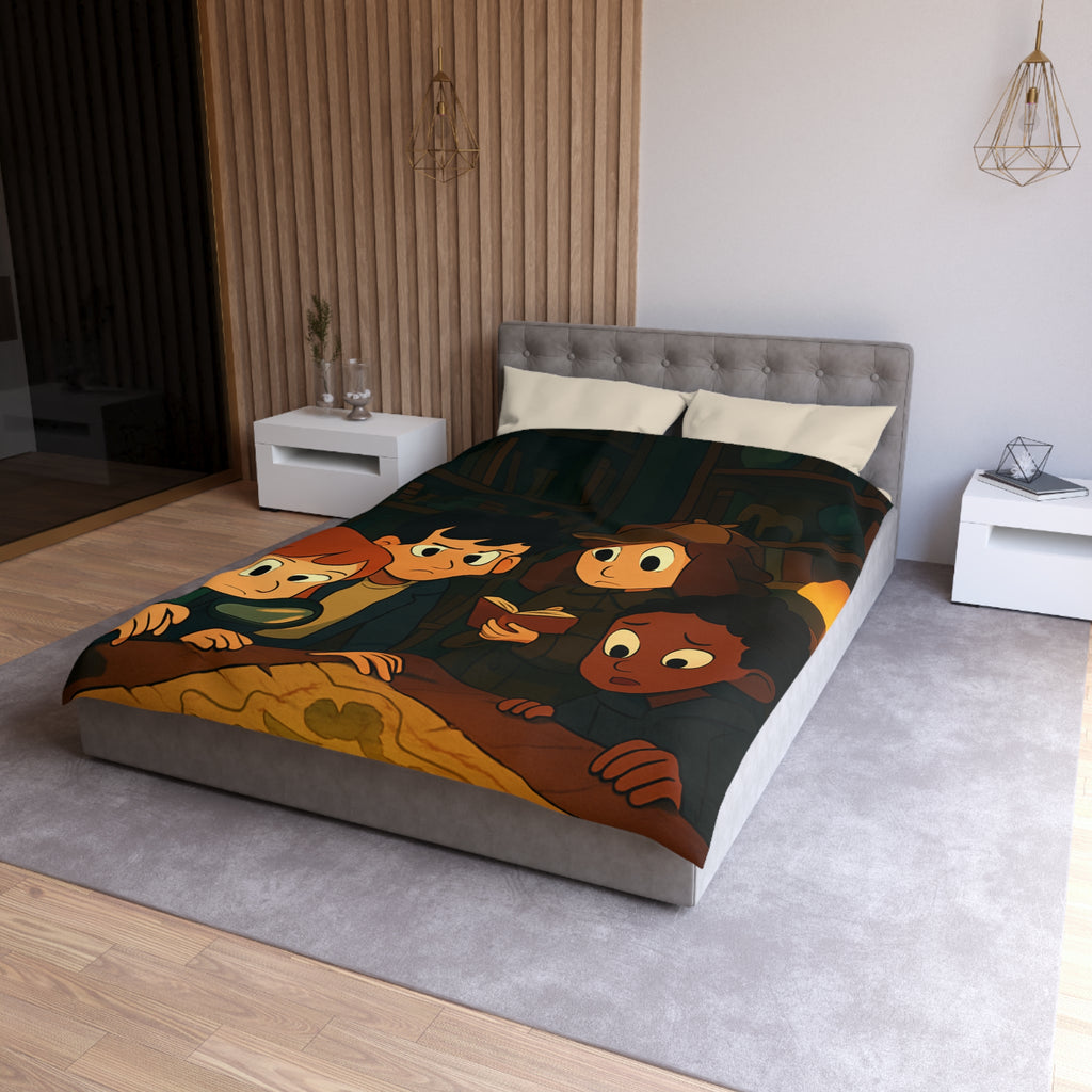 Housse de Couette Microfibre Motif Créatif Original Style Contemporain Chambre Élégante