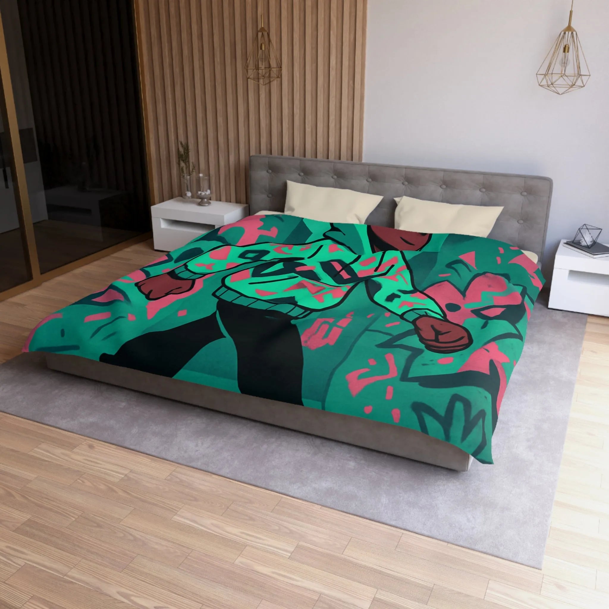 Housse de Couette Microfibre Création Artistique Moderne Design Exclusif Décoration Chambre